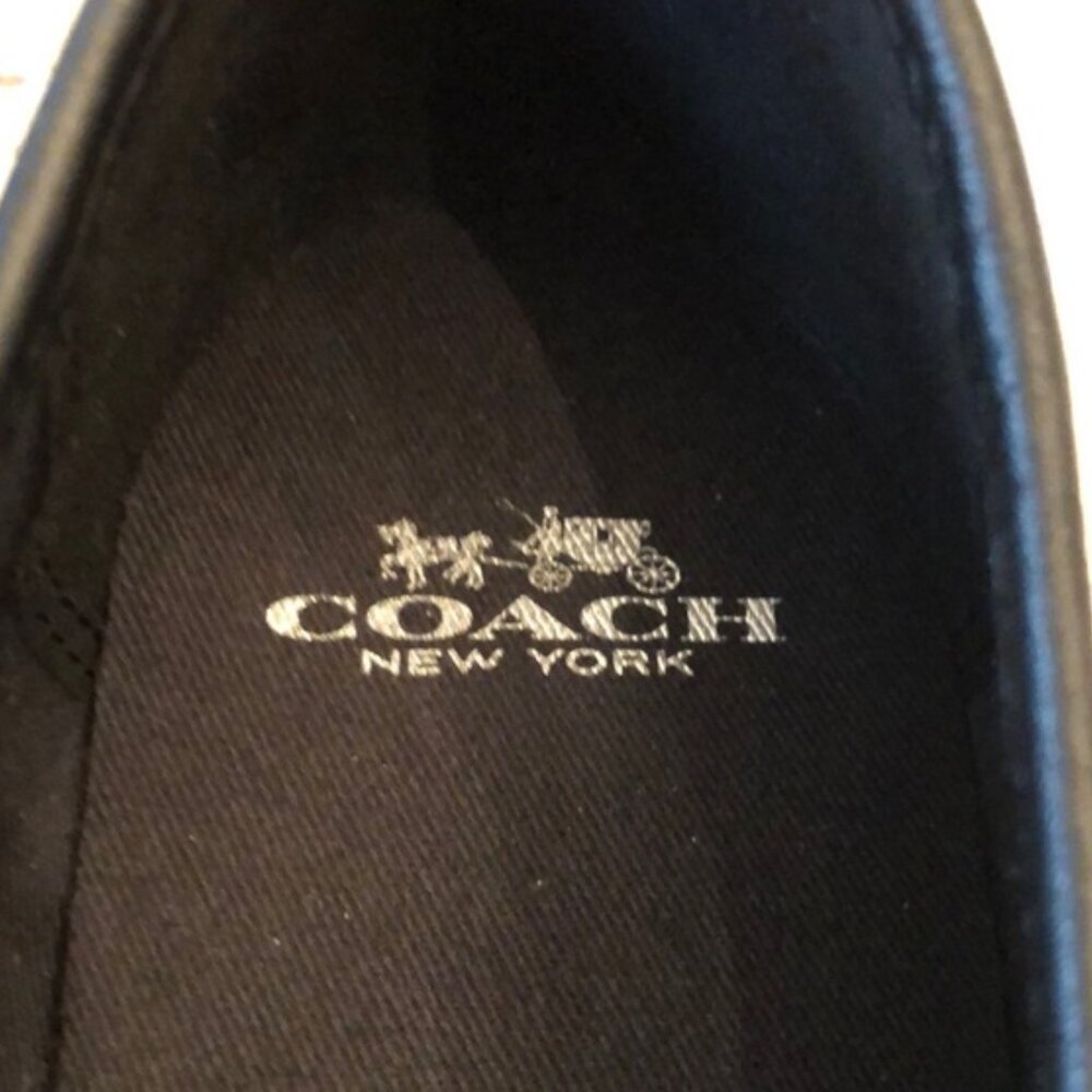 Coach "Chrissy Rivets” SPRT NAPPA leather black 8M studded loafers casual travel - Picture 8 of 9